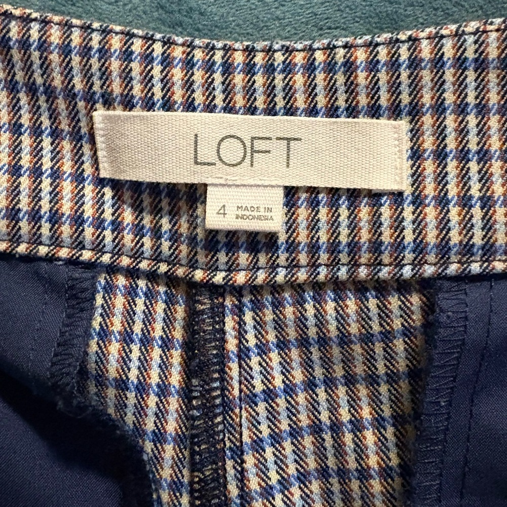Houndstooth LOFT Riviera Slim Pants - Picture 6 of 7